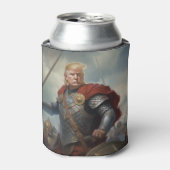 Donald Trump 2024 Viking Warrior Hero Funny AI Blikjeskoeler (Blikje Voorkant)