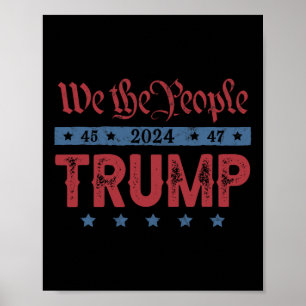 Donald Trump 2024 Voor President Verkiezing Vintag Poster