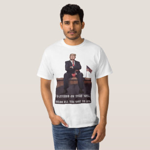 Donald Trump 2024 Wall Art met Amerikaanse vlag T-shirt