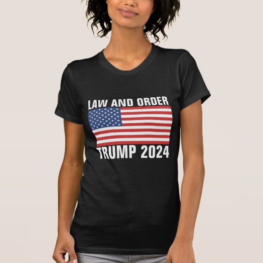 DONALD TRUMP 2024, WET EN BESTELLING T-SHIRTS (Voorkant)