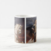 Donald Trump 2024 White Horse Knight Hero Funny AI Koffiemok (Center)