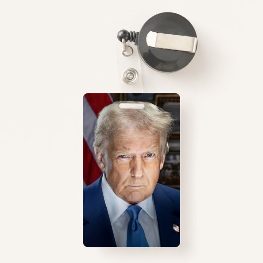 Donald Trump 2025 Amerikaans President Badge (Achterkant met intrekbare)