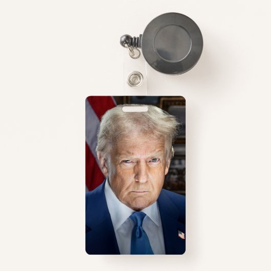 Donald Trump 2025 Amerikaans President Badge (Voorkant met intrekbare)