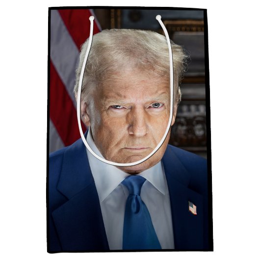 Donald Trump 2025 Amerikaans President Medium Cadeauzakje (Voorkant)