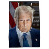 Donald Trump 2025 Amerikaans President Medium Cadeauzakje (Achterkant)
