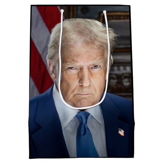 Donald Trump 2025 Amerikaans President Medium Cadeauzakje (Achterkant)