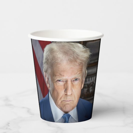 Donald Trump 2025 Amerikaans President Papieren Bekers (Voorkant)