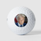 Donald Trump 2025 Amerikaans president portret Golfballen (Voorkant)