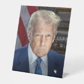 Donald Trump 2025 Amerikaans President Reclamebord Met Voetstuk (Voorkant)