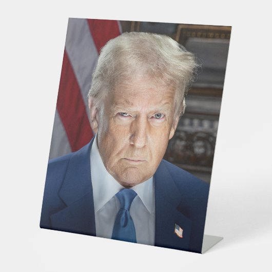 Donald Trump 2025 Amerikaans President Reclamebord Met Voetstuk (Voorkant)
