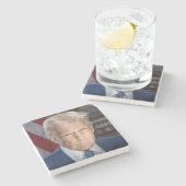 Donald Trump 2025 Amerikaans President Stenen Onderzetter (Zijkant)