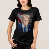 Donald Trump 2025 Amerikaans President Tri-Blend Shirt (Voorkant)