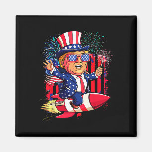 Donald Trump 2025 Happy 4th of July Trump Amerikaa Magneet