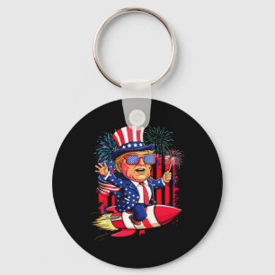 Donald Trump 2025 Happy 4th of July Trump Amerikaa Sleutelhanger