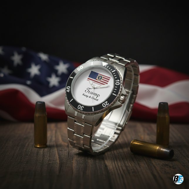 Donald Trump 2025 heeft een goede vlag Horloge (Creator heeft geüpload)