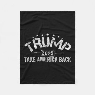 Donald Trump 2025 neemt Amerika terug op 4 juli EL Fleece Deken