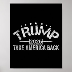 Donald Trump 2025 neemt Amerika terug op 4 juli EL Poster