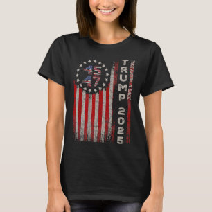 Donald Trump 2025 neemt de Amerikaanse vlag van Am T-shirt
