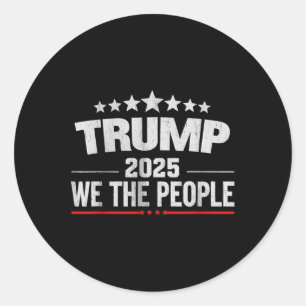Donald Trump 2025 Wij de mensen 4 juli Electi Ronde Sticker