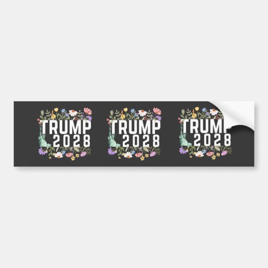 Donald Trump 2028 Bumpersticker (Voorkant)