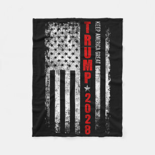 Donald Trump 2028 Keep America Great Election Vere Fleece Deken