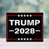 Donald Trump 2028 President Acryl Bord (Neutraal)