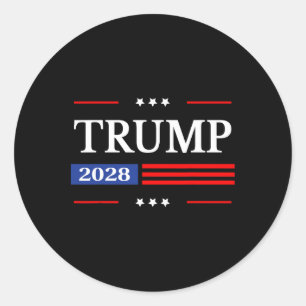 Donald Trump 2028 President Amerikaanse vlag Pro T Ronde Sticker