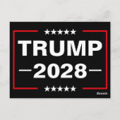 Donald Trump 2028 President Briefkaart (Achterkant)