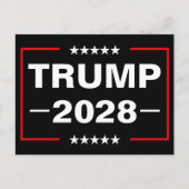 Donald Trump 2028 President Briefkaart (Voorkant)