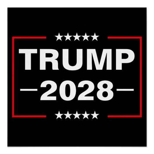 Donald Trump 2028 President Perfect Poster (Voorkant)