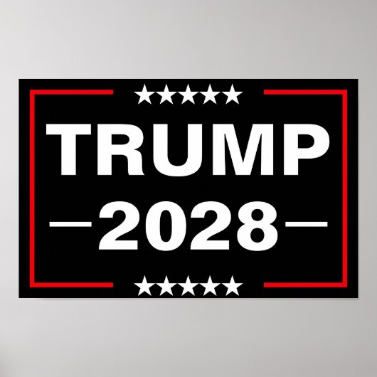 Donald Trump 2028 President Poster (Voorkant)