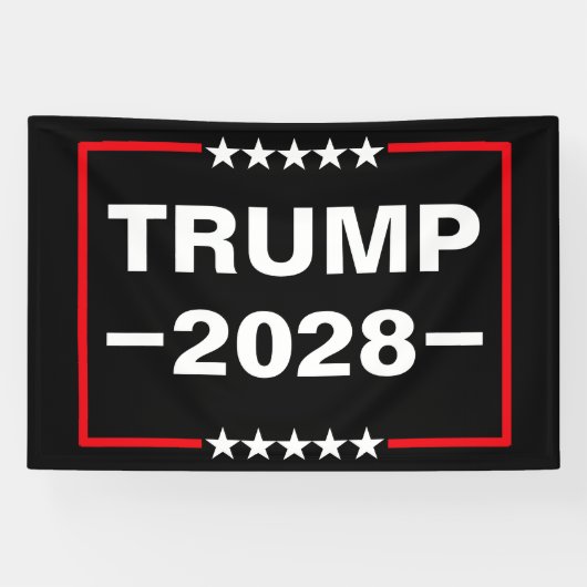 Donald Trump 2028 President Spandoek (Horizontaal)
