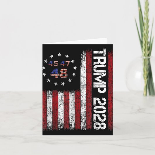 Donald Trump 2028 Trump 45 47 48e President Ameri Kaart (Voorkant)