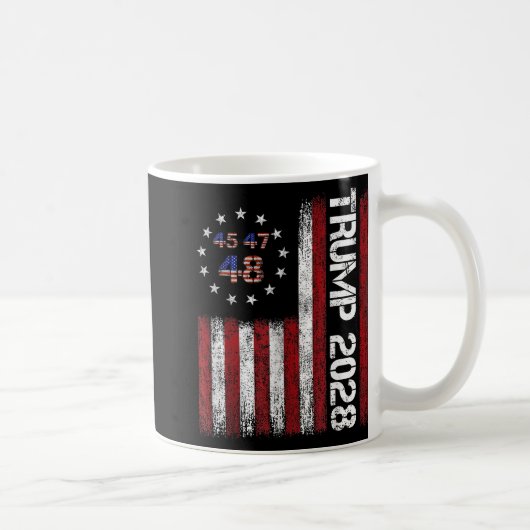 Donald Trump 2028 Trump 45 47 48e President Ameri Koffiemok (Rechts)