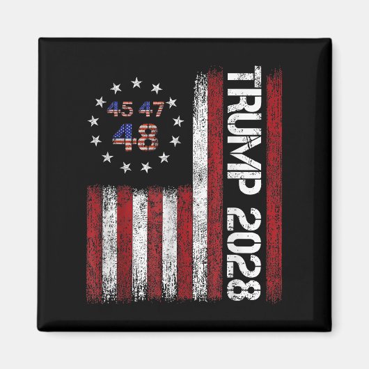 Donald Trump 2028 Trump 45 47 48e President Ameri Magneet (Voorkant)