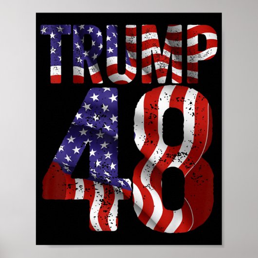 Donald Trump 2028 Trump 45 47 48e President Ameri Poster (Voorkant)
