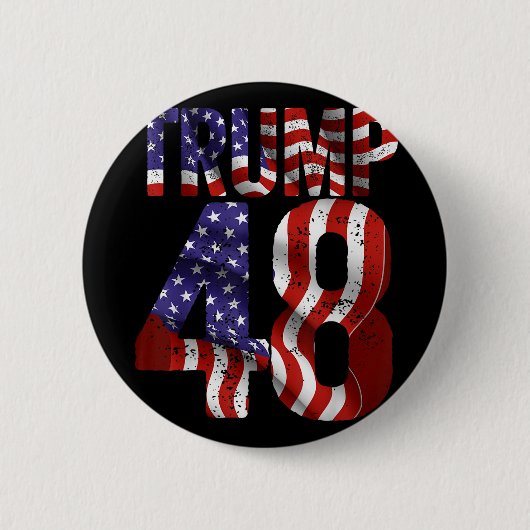 Donald Trump 2028 Trump 45 47 48e President Ameri Ronde Button 5,7 Cm (Voorkant)