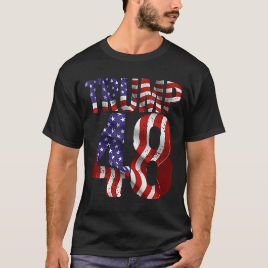 Donald Trump 2028 Trump 45 47 48e President Ameri T-shirt (Voorkant)