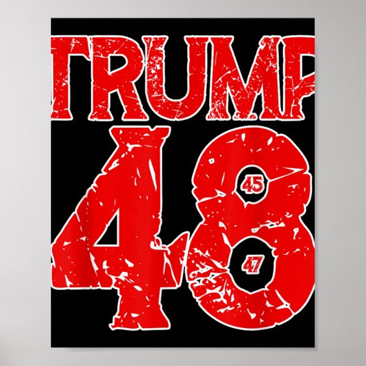 Donald Trump 2028 Trump 45e 47e 48e President Poster (Voorkant)