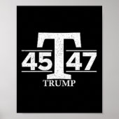 Donald Trump 45 47 45e 47e President Poster (Voorkant)
