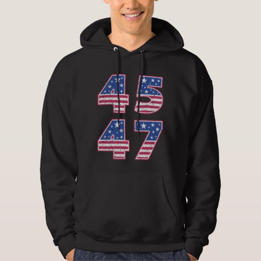 Donald Trump 45-47 Hoodie (Voorkant)