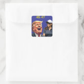 Donald Trump 45-47 Kamala Harris Vierkante Sticker (Tas)