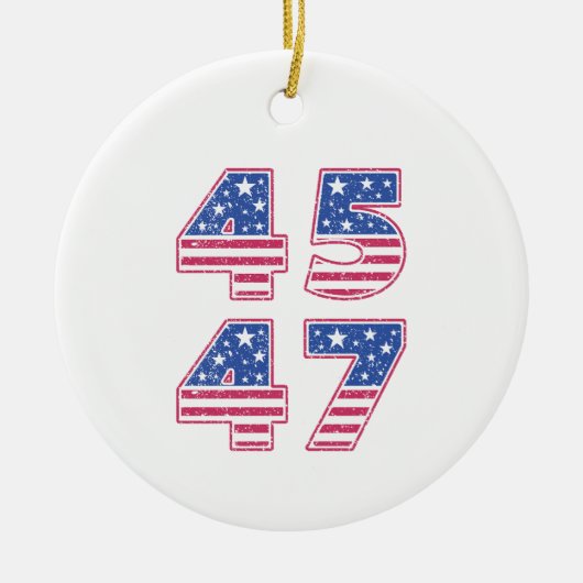 Donald Trump 45-47 Keramisch Ornament (Voorkant)