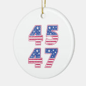 Donald Trump 45-47 Keramisch Ornament (Links)