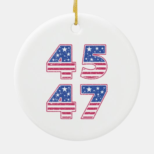 Donald Trump 45-47 Keramisch Ornament (Achterkant)