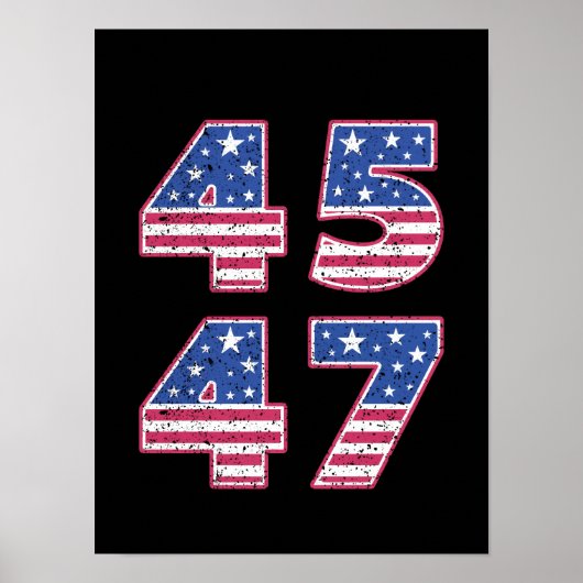 Donald Trump 45-47 Poster (Voorkant)
