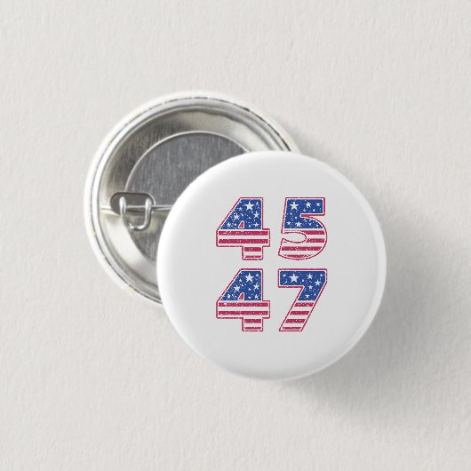 Donald Trump 45-47 Ronde Button 3,2 Cm (Voorkant /achterkant)