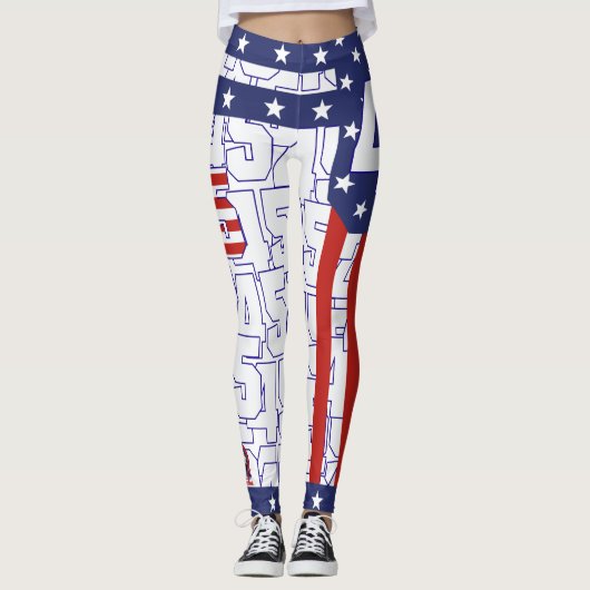 Donald Trump - 45 STRIPE Leggings (Voorkant)