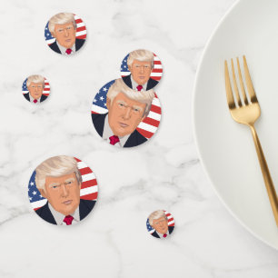 Donald Trump 45e President Verenigde Staten onder Confetti