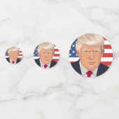 Donald Trump 45e President Verenigde Staten onder Confetti (Achterkanten)